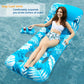 Jasonwell Inflatable Pool Float Adult - Large Blue Vinyl Lounger with Adjustable Backrest & Cup Holders, Model CPLF-190D