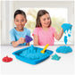 Kinetic Sand Sandbox Set - 1lb All-Natural Blue, 3 Molds, 11"x11"x2.5", Sensory Toy for Kids Ages 3+