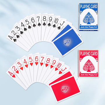 Fanwer 6 Pack Large Print Playing Cards, Poker Playing Cards For Seniors, Vision Impaired, Low Vision Crowd, For Blackjack, Euch