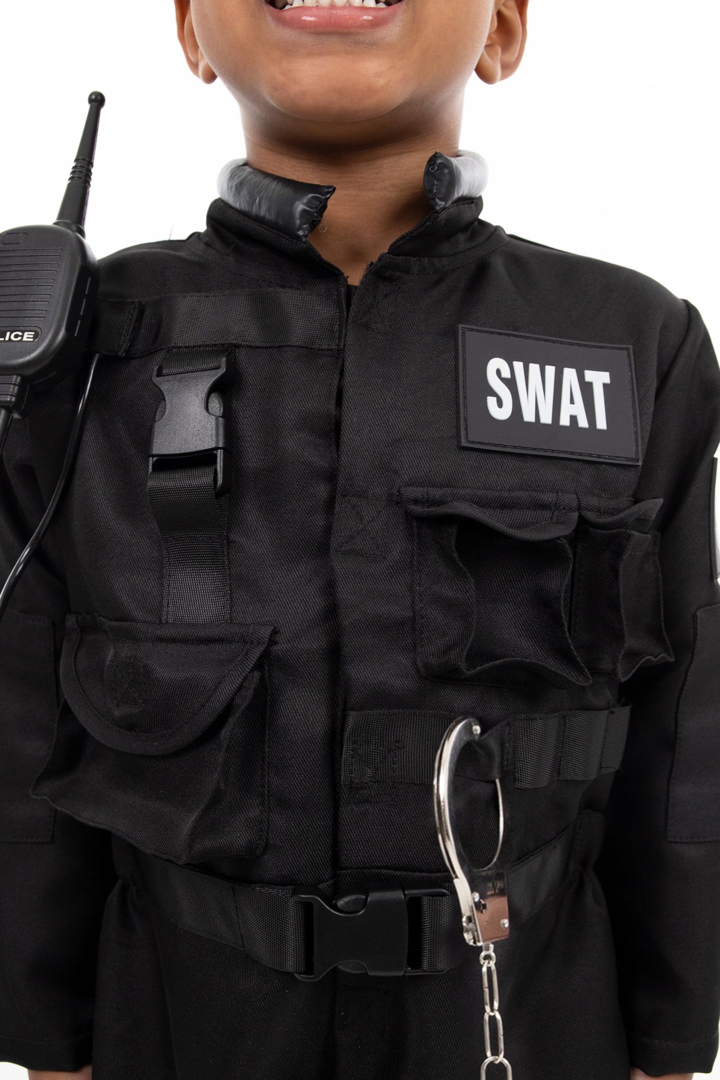 Little Adventures SWAT Police Hero Costume Set - Pretend Play Machine Washable (Medium Age 3-5)