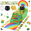 Halloscume 116pcs DIY Leprechaun Trap Kit St Patricks Day Decorations DIY to Catch a Leprechaun Trap Craft Set Rainbow Irish Th
