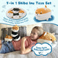 Tezituor Shiba Inu Plush Stuffed Animal, 18'' Stuffed Shiba Inu Mommy Shiba Inu With 4 Baby Shiba Inu, Stuffed Cotton Plush Animal Toy Gift For Kids