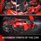 Mould King 10007 Super Car Moc Building Blocks Kit, 1:12 Scale Sports Car Model Toys For Kids To Build, Collectible Car Set For Adults (1182 Pcs)