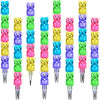30 Pieces Stackable Pencils Plastic Bear Pencils kids stacking point pencils 5 in 1 Stacking Colored Pencils Party Favors for Bi