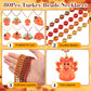 Knitgrip 80 Pieces Thanksgiving Turkey Beads Necklaces Bulk Turkey Pendant Beads Necklaces 32 Inch Party Holiday Pendants for We