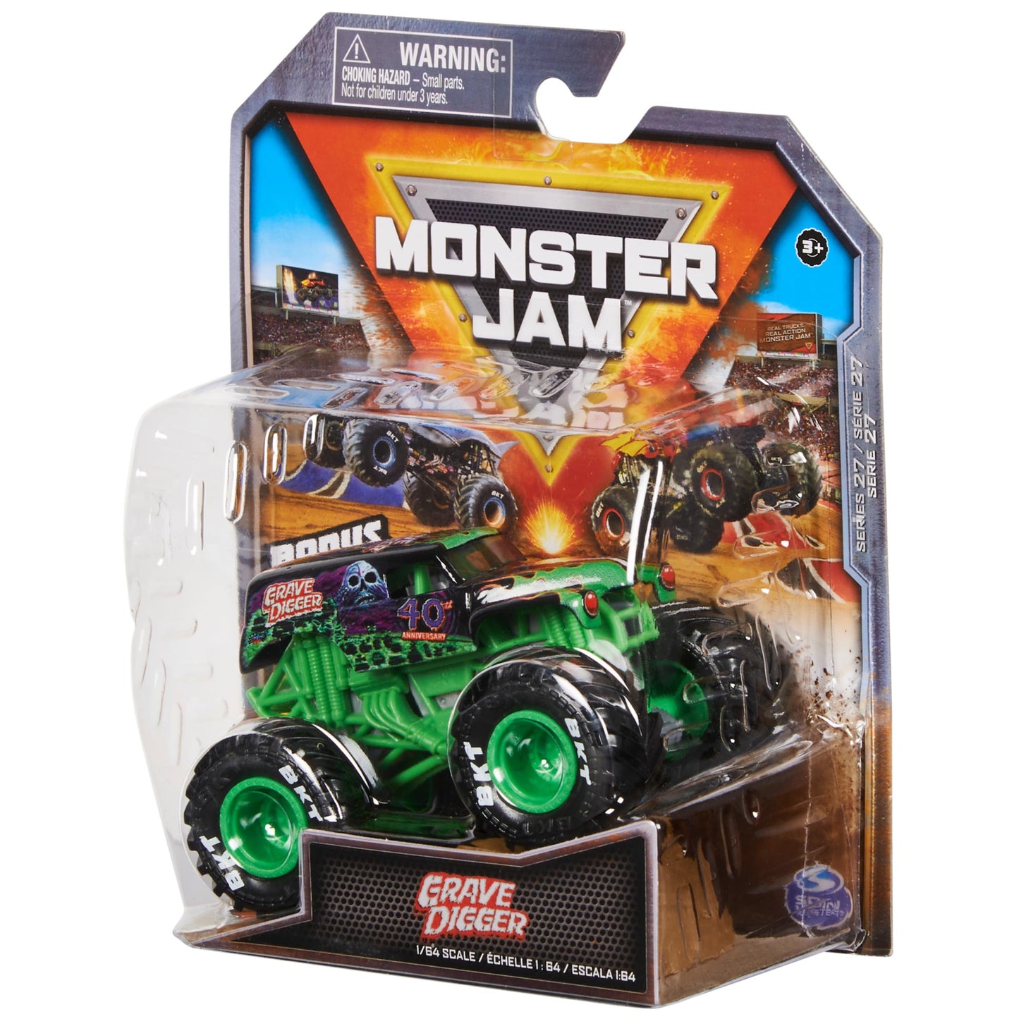 Monster Jam Grave Digger Die-Cast Monster Truck, 1:64 Scale, Multicolor, Kids Toys for Ages 3+, Model 20136968-6044941
