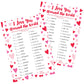DISTINCTIVS Valentine’s Day Game - 25 Player Cards, Educational Language Matching, Red & Pink, Model GAM-HOL-V06-b