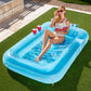 Sloosh Inflatable Tanning Pool Lounge Float  70 x 46 Suntan Tub Raft Floatie  Tanning Pool with Pillow  Personal Pool Lounger for mature-themed Summer Water Party  L-Blue