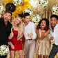 50Pcs Gold Black Foil Confetti Balloons,12 Inch Latex Balloon With Gold Black Confetti Inside For Birthday Family Party Graduation Decorations