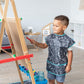 Bumkins Short Sleeve Smock, Toddler Reusable Waterproof Bib For Girls And Boys Age 3-7 Years, Junior Childrens, Kids Paint Apron, Arts, Crafts And Play With Pocket, Soft Fabric, Born This Way Be Kind