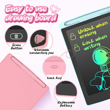 2 Pack Lcd Writing Tablet For Kids Doodle Board With 2 Bag, Electronic Drawing Tablet Drawing Pads, Etch A Leyaoyao Sketch Pad L