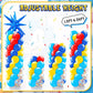 Kasyat Balloon Column Stand Kit - 2 Set Red Blue Yellow with Adjustable Stand for Birthday Party Decorations, Model AU-Kasyat-1739