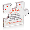Gifts For Wife - Engraved Acrylic Block Puzzle Wife Gift 3.35 X 2.76 Inch - Cute Wife Gifts From Husband - Novelty Birthday, Chr