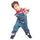 Chuckie Good Guy Doll Kids Costume Set Long Sleeve Shirt And Overalls Childrens Halloween Cosplay
