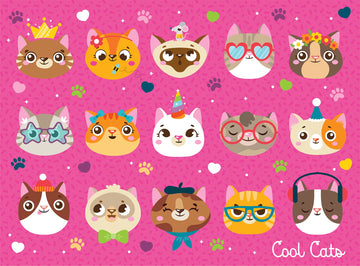 Chuckle & Roar - Cool Cats Puzzle - Engaging And Educational Puzzles For Kids - Larger Pieces Designed For Preschool Hands - 100 Pc Jigsaw Puzzle