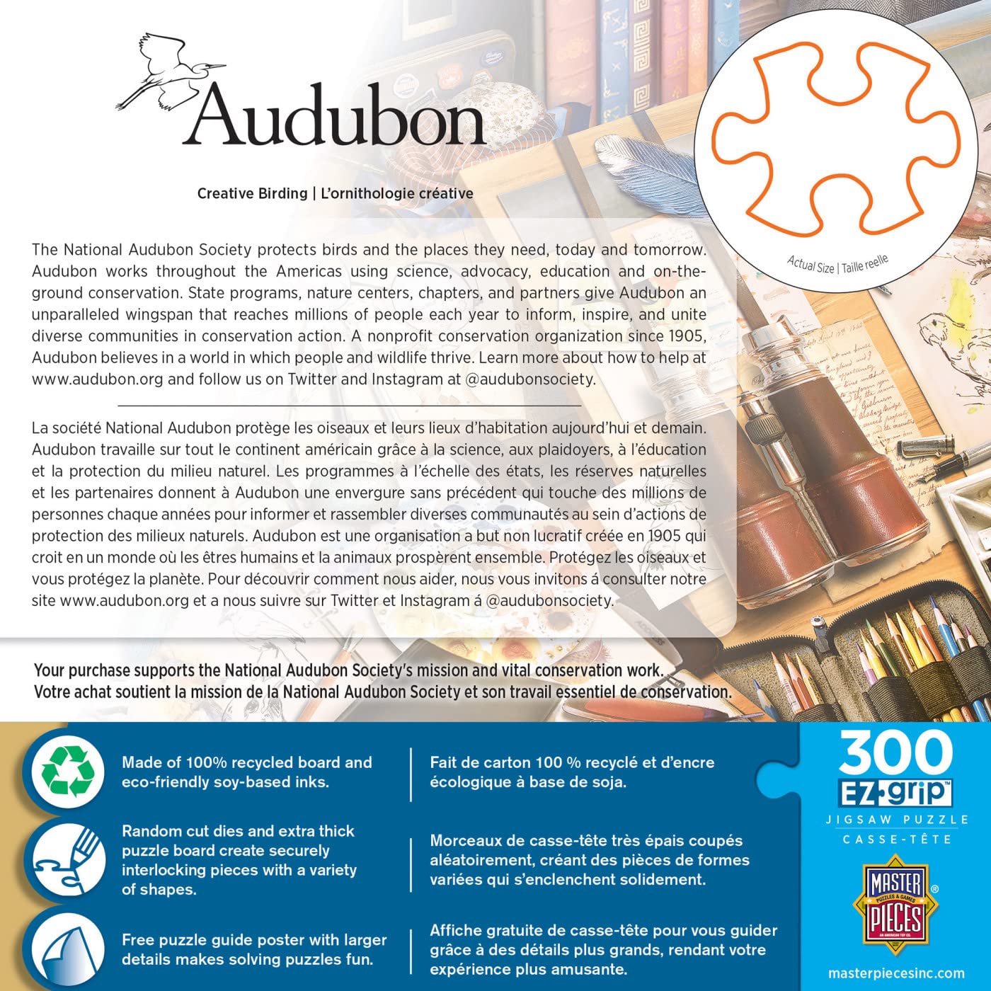 MasterPieces 300 Piece EZ Grip Jigsaw Puzzle - Creative Birding - 18x24