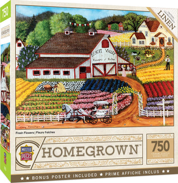 Masterpieces 750 Piece Jigsaw Puzzle For Adults And Family - Fresh Flowers - 18'X24'