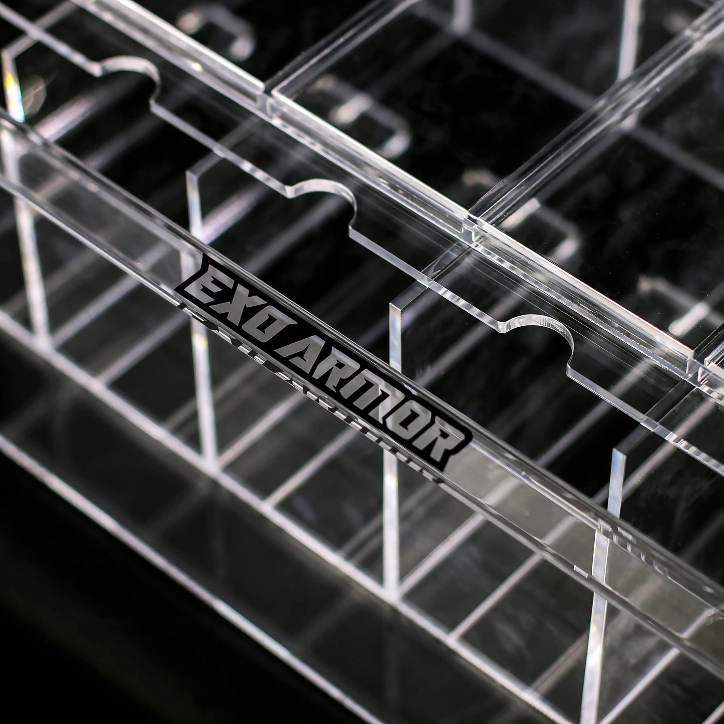Exo Armor Acrylic Dispenser 6 Slot Booster Pack Holder - Transparent, Compatible with Pokemon, MTG, Yugioh, Sports Cards