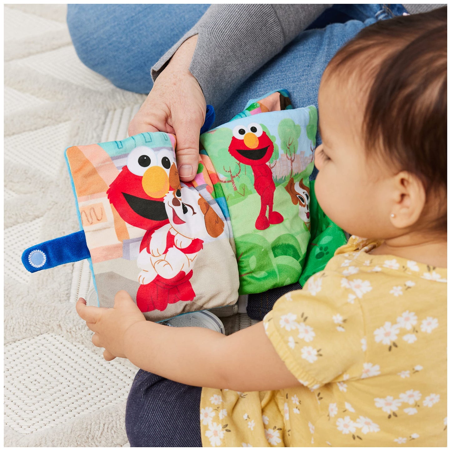 GUND Sesame Street Furry Friends Forever Soft Book  enhanced Plush Sensory Toy for Ages 1 and Up  Blue  6