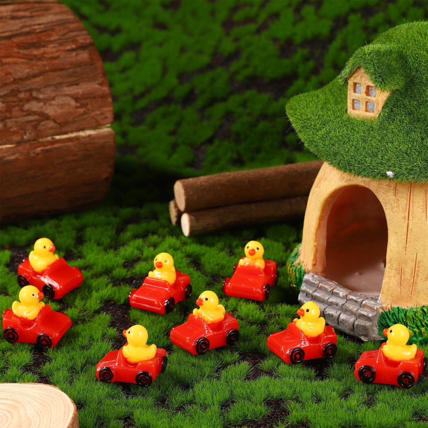 30Pcs Mini Resin Ducks, Cute Rubber Ducks Miniature Resin Ducks Small Tiny Resin Ducks Decoration Waterproof Little Ducks Perfec