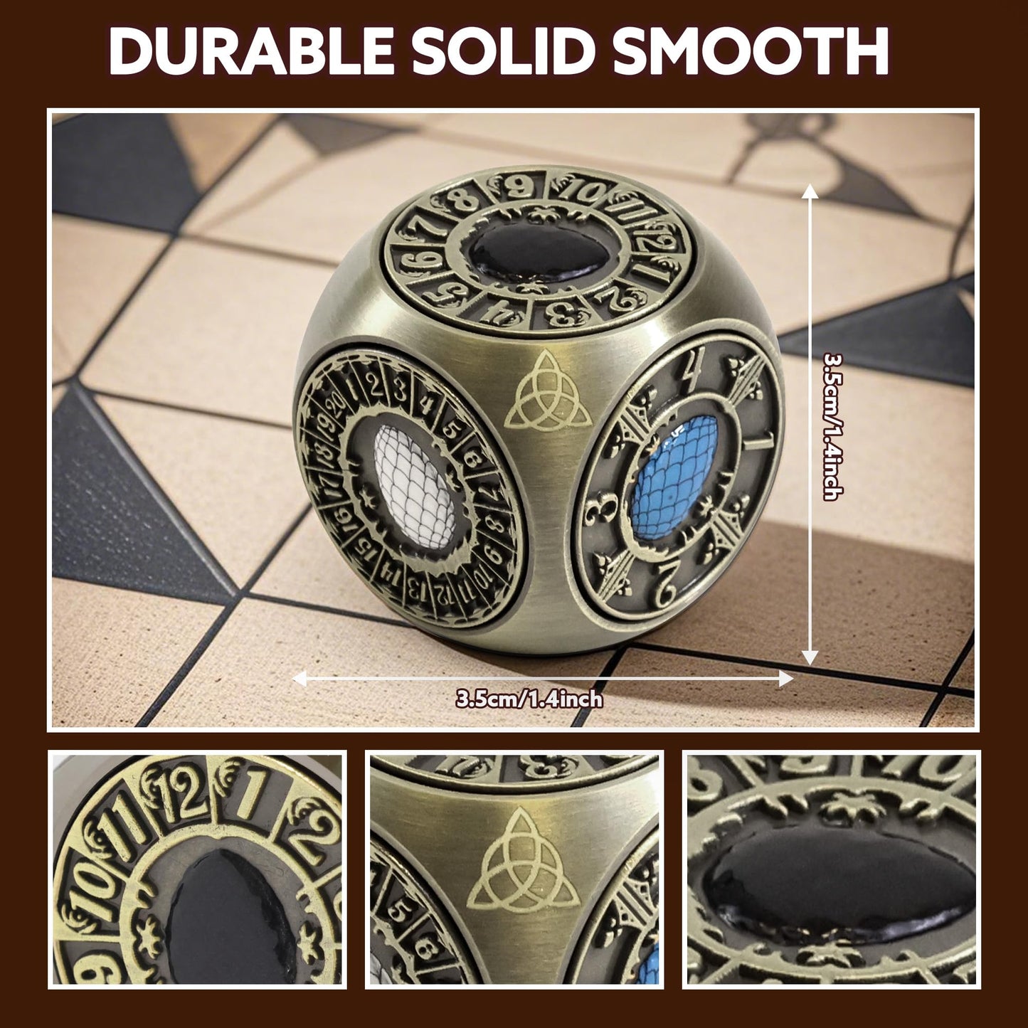 G00D4U Metal Dnd Spinner Dice Set, 7 In 1 D&D Dice Spinner With Unique Dragons Egg Relief For Dungeons And Dragons Gifts, Fantas