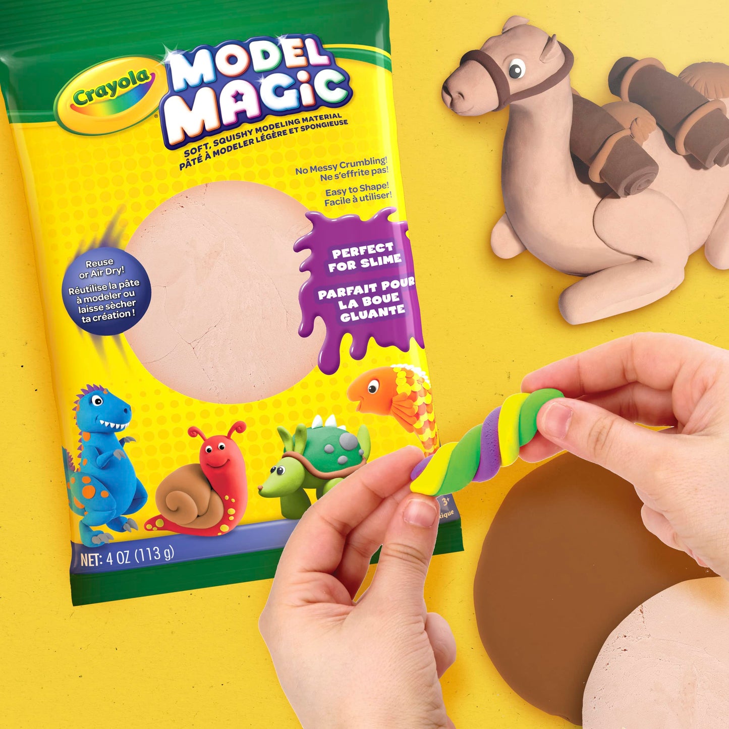 Crayola Model Magic - Bisque (4 Oz), Modeling Clay Alternative, At Home Crafts For Kids, Gifts