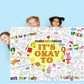 Positive Affirmations Coloring Poster For Kids Giant Huge Inspirational Coloring Tablecloth Large Positive Coloring Books Jumbo