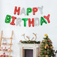 TONIFUL Mylar Foil Birthday Banner, 16 Inch Red Green Silver Happy Birthday Sign for Kids & Adults Party Decorations