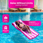 Cococabana 74 Inch Foam Float For Pools & Lakes Vinyl Foam Pool Floats (Pink Stripe, 2In Thick)