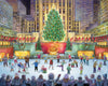 Vermont Christmas Company Rockefeller Center Jigsaw Puzzle 1000 Piece 24x30 - Large  Interlocking Pieces - Unique  Randomly Shaped Pieces - Puzzle for mature-themeds