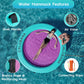 Calobana 8' X 8' Inflatable Water Hammock For Adults Float Ring Pad With Line Floating Circle Mat With Mesh Air Floating Island