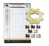 Regal Games Mexican Train Domino Expansion Set - 8 Metal Marker Trains With Unique Finishes - Replacement Wooden Hub - Scoreshee