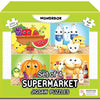 Wondrbox 12 Pcs Supermarket Jigsaw Puzzle For Kids| 4 Puzzles In A Box | Educational Learning Birthday Return Gifts For Kids Age