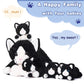 Ikasa Mommy Cat Stuffed Animal Mom And Baby Plush Toy,Cute 16' Soft Cuddly Huggable Toys With Little Mini Babies Kitten,Gifts For Kids Girls Boys