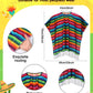 Panitay 24 Pcs Mexican Poncho And Sombrero Set And Fiesta Necklaces Bead,Cinco De Mayo Mexican Fiesta Serape Poncho With Straw S