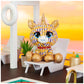 P.Lushes Designer Fashion Pets Natalie Von Corn Premium Unicorn Stuffed Animal, Gold And Blue, 6