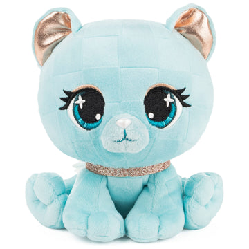 Gund P.Lushes Designer Fashion Pets Audrey Park Panther Premium Cat Stuffed Animal Soft Plush With Glitter Sparkle, Blue, 6