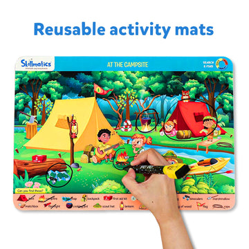 Skillmatics Search And Find Educational Game - Reusable Preschool Learning Activities, Perfect For Toddlers & Kids Who Love Toys, Art & Crafts, Builds Vocabulary, Gifts For Ages 3, 4, 5, 6