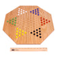 Amishtoybox.Com Oak Wooden Chinese Checkers Board Game Set, Hand-Painted, 19'' Wide