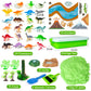 Bloolilies Play Sand Kits For Kids,Sensory Bin Sandbox To Create A Mini Dinosaur Park With 2Lbs Magic Sand| Dinsoaur Figures| Ma