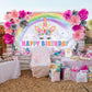 Wernnsai Unicorn Backdrop 73'' X 43'' - Rainbow Unicorn Party Decorations For Girls Baby Shower Unicorn Theme Birthday Party Supplies Large Photography Background Wall Banner Room Decor