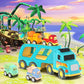 Toddler Car Toys for 3 4 5 Years Old Construction Transport Truck with 4 Pack Small Pull Back Construction Vehicles Friction Pow