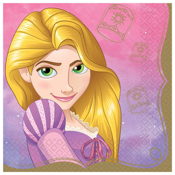 Disney Princess Luncheon Napkins, 6.5' (16-Pack) - Deluxe Party Napkins, Perfect For Themed Parties And Celebrations, Rapunzel