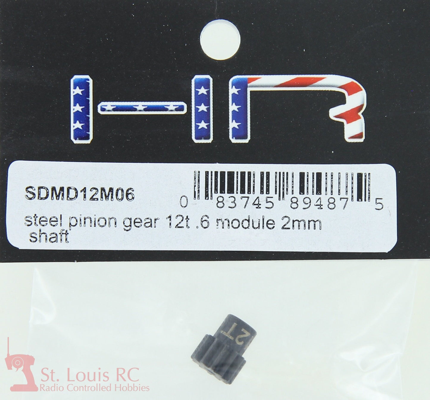 Hot Racing SDMD12M06 Steel Pinion Gear 12T .6 Module 2mm Shaft