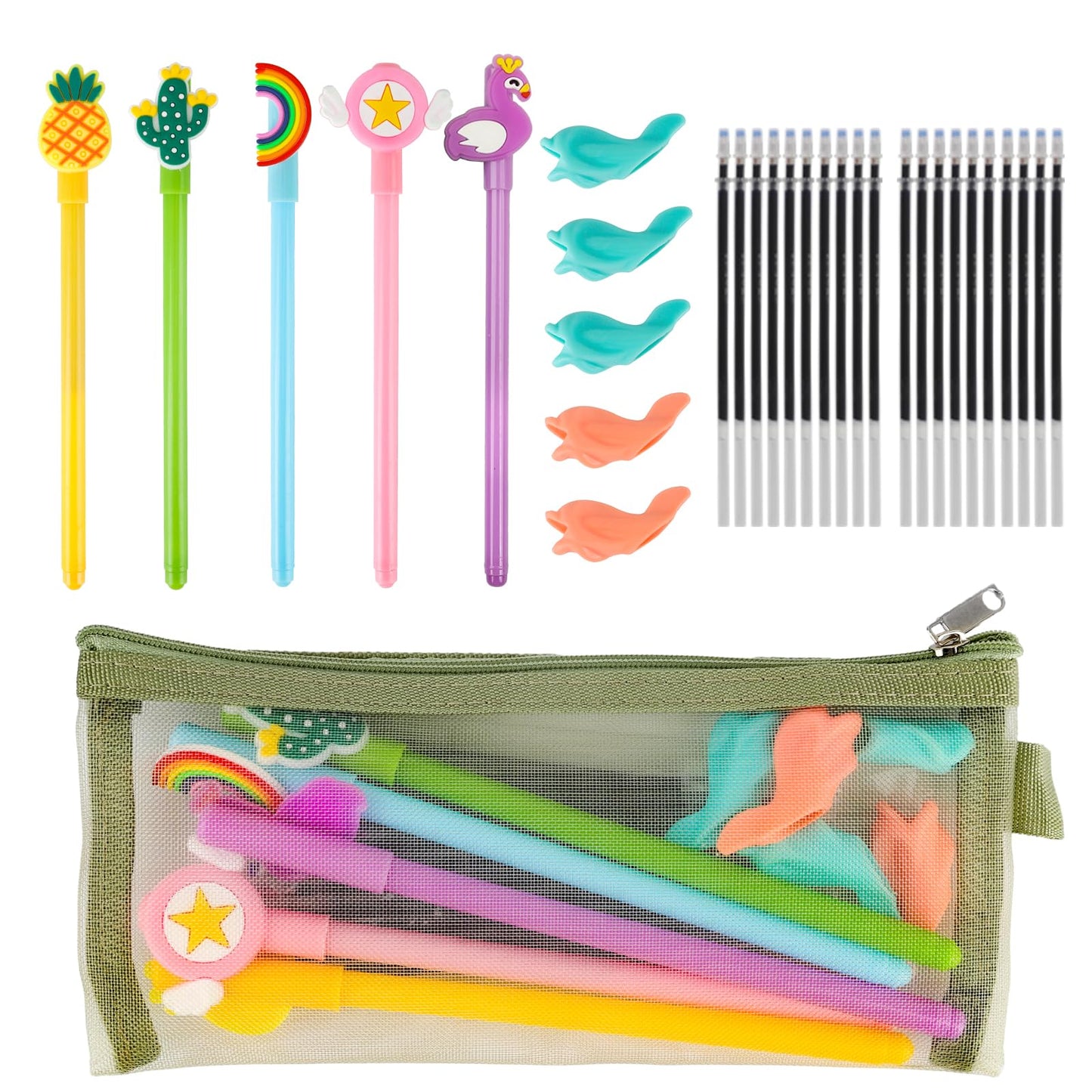 Magic Pens With Grips And Refills, Reusable Invisible Ink Pen For Kid'S Handwriting Practice Kit, Children'S Writing Practice Ai