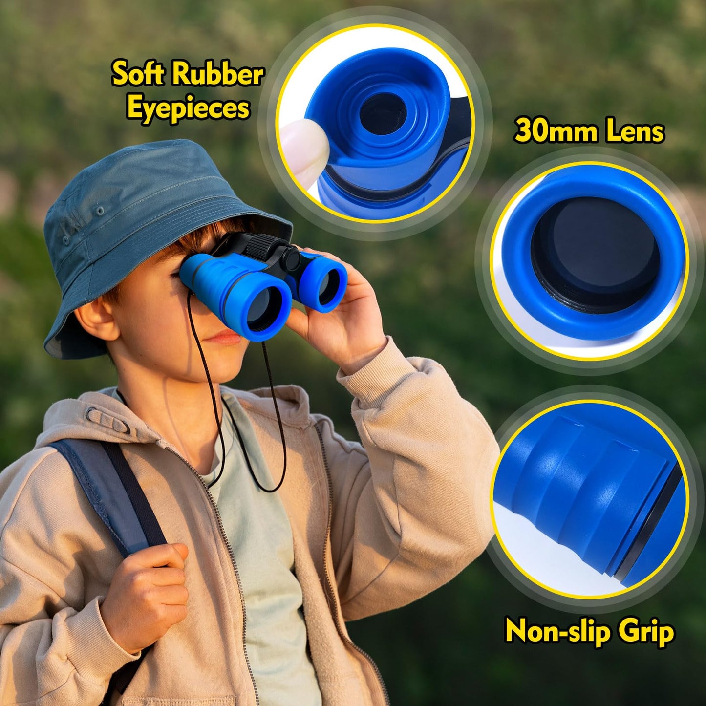 Binoculars For Kids, Kids Binoculars For Ages 3-12 Boys Girls, Outdoor Gifts Toys For Kids- Perfect For Bird Watching, Camping,