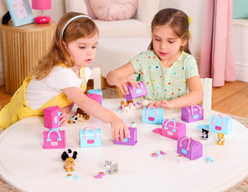 Pucci Pups - Collectible Puppy Set – 6 Toy Dogs Included – Carrier Purse – Food Bowls & Accessories – Toys For Kids 3+