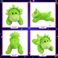 Glow Guards 15'' LED Plush Triceratops Dinosaur Stuffed Animal, Green Glow in the Dark Toy for Kids, Perfect for Birthdays and Children's Day