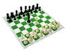 Wigano Roll-Up Vinyl Tournament Chess Set With Two Extra Queens And Carry Bag, (17 X 17) Green,For Professional Chess Players