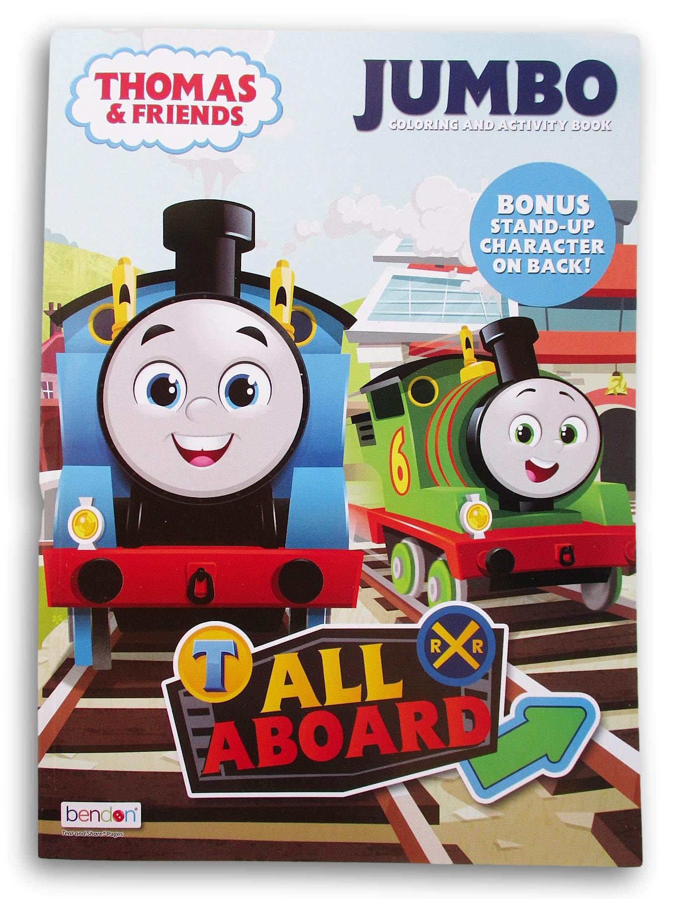Thomas Coloring And Activity Book With Friends Stand-Up Character On Back - 80 Pages